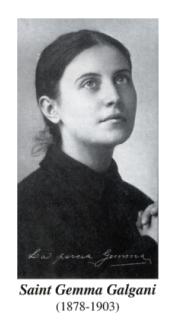 Heilige Karte von Sankt Gemma Galgani